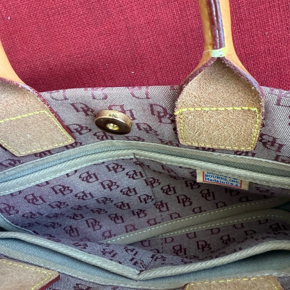 Dooney & Bourke Pink and Tan Satchel Bag - Picture 11 of 14